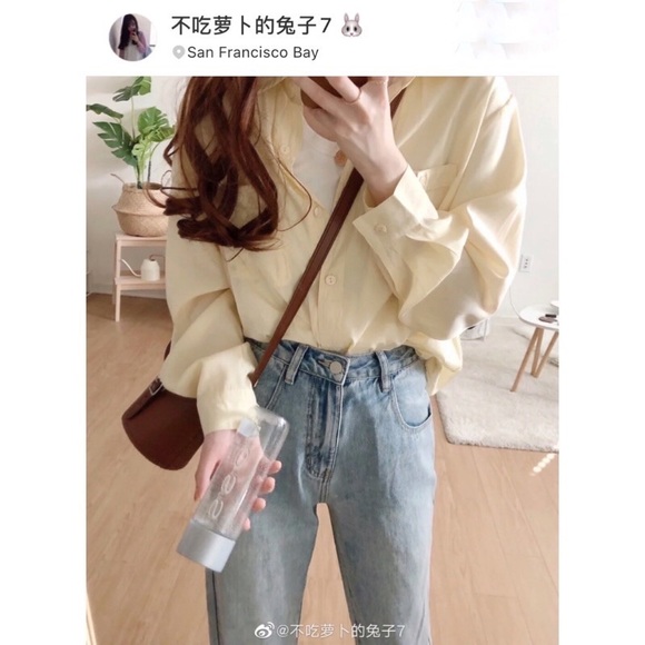 Zara Tops - ZARA Long Sleeve Shirt with Pocket | Sz M